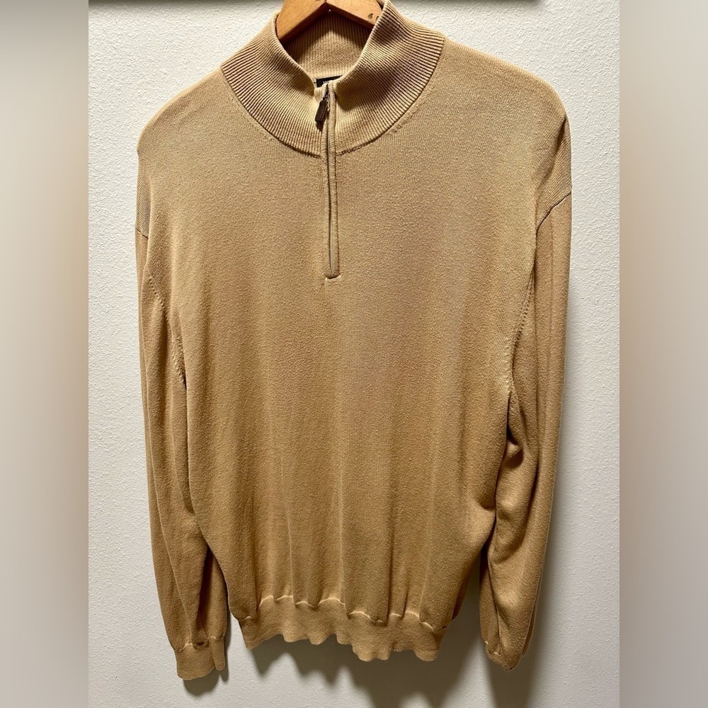 Jos. A Bank Long sleeve 1/4 zip Signature Collection Sweater Size XL Pima Cotton